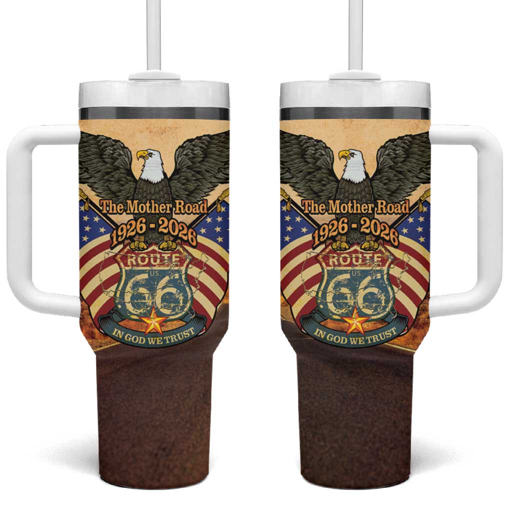 Route 66 Highway United States Tumbler With Handle Mother Road Happy 100th Anniversary Proud - Wonder Print Shop