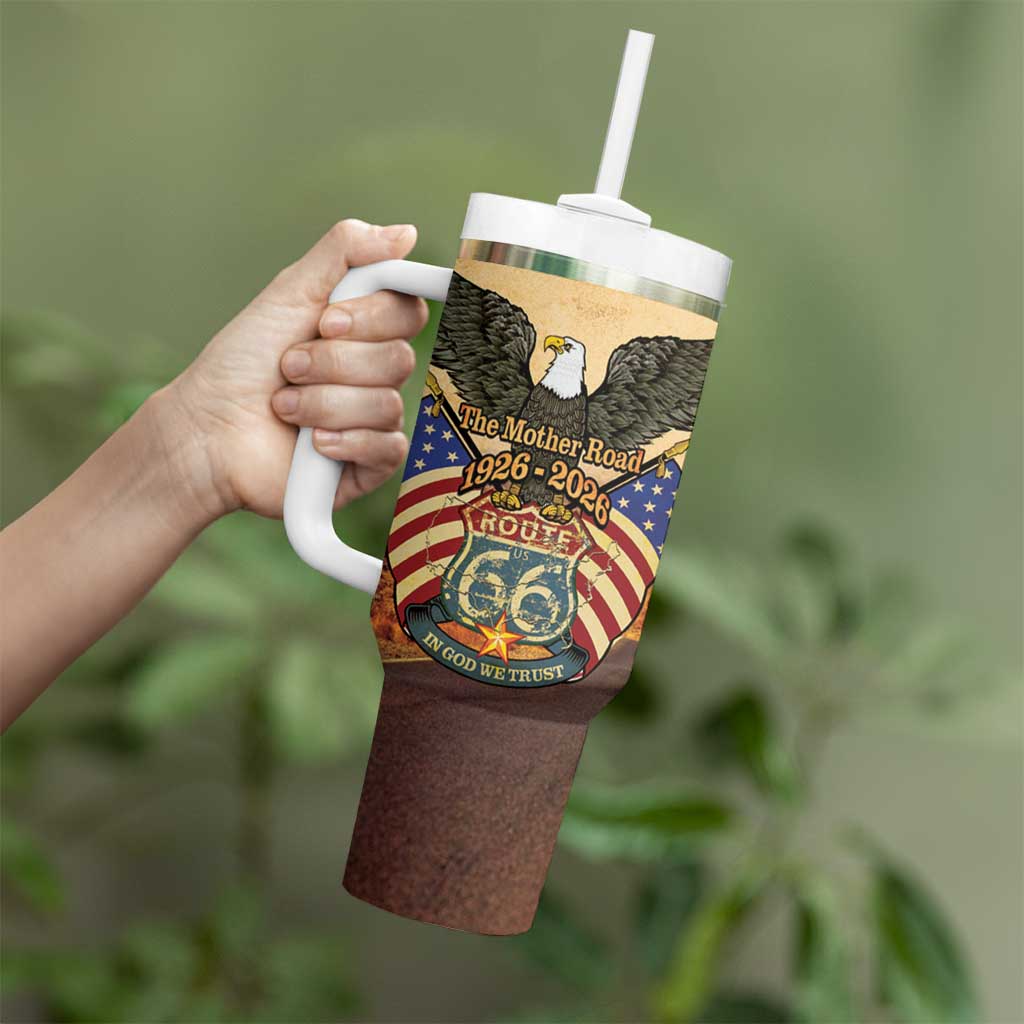 Route 66 Highway United States Tumbler With Handle Mother Road Happy 100th Anniversary Proud - Wonder Print Shop
