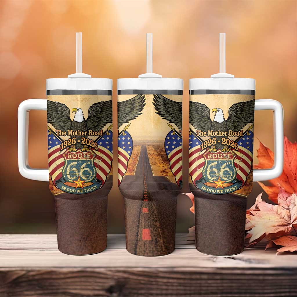 Route 66 Highway United States Tumbler With Handle Mother Road Happy 100th Anniversary Proud - Wonder Print Shop