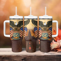 Route 66 Highway United States Tumbler With Handle Mother Road Happy 100th Anniversary Proud - Wonder Print Shop