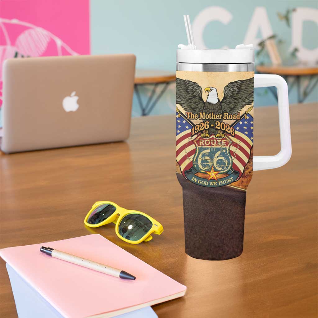 Route 66 Highway United States Tumbler With Handle Mother Road Happy 100th Anniversary Proud - Wonder Print Shop