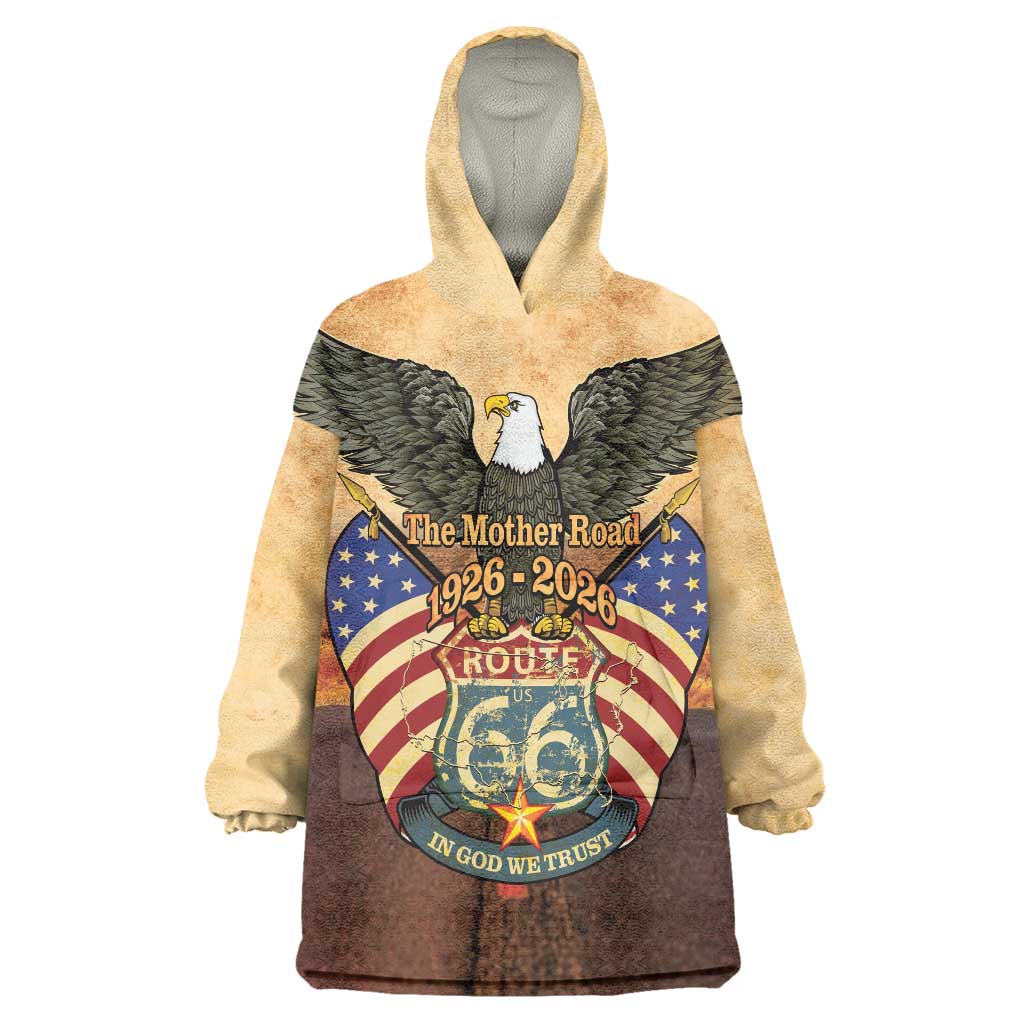 Route 66 Highway United States Wearable Blanket Hoodie Mother Road Happy 100th Anniversary Proud - Wonder Print Shop