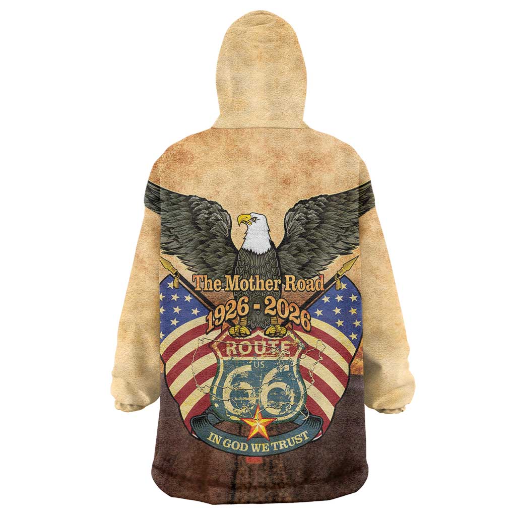 Route 66 Highway United States Wearable Blanket Hoodie Mother Road Happy 100th Anniversary Proud - Wonder Print Shop