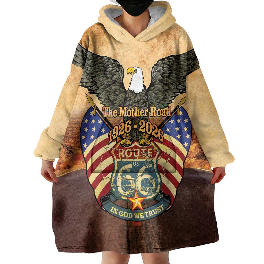 Route 66 Highway United States Wearable Blanket Hoodie Mother Road Happy 100th Anniversary Proud - Wonder Print Shop