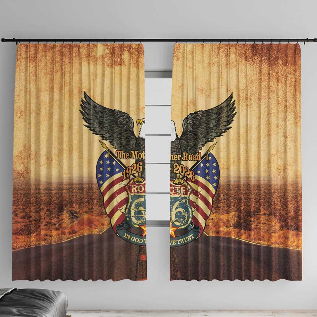 Route 66 Highway United States Window Curtain Mother Road Happy 100th Anniversary Proud - Wonder Print Shop