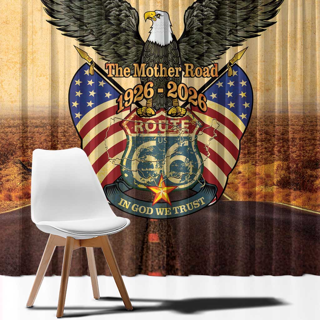 Route 66 Highway United States Window Curtain Mother Road Happy 100th Anniversary Proud - Wonder Print Shop
