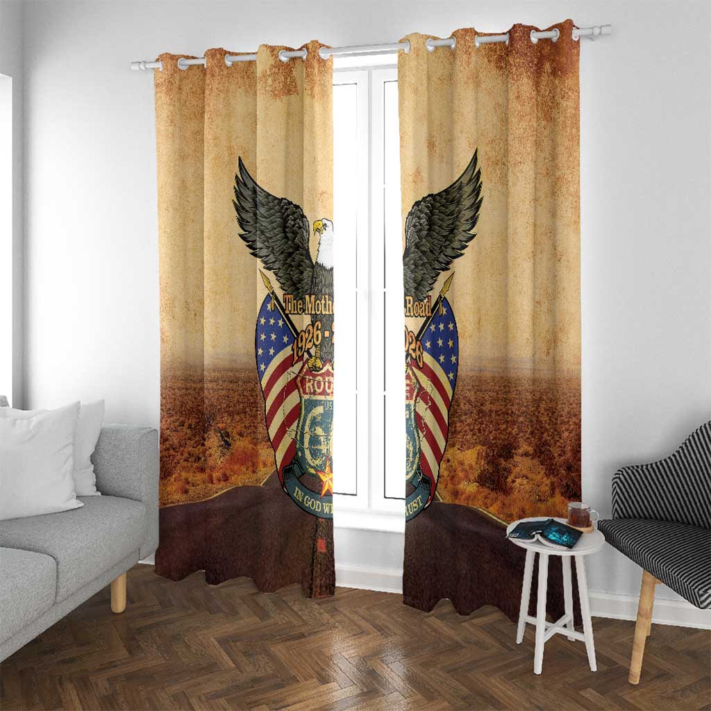 Route 66 Highway United States Window Curtain Mother Road Happy 100th Anniversary Proud - Wonder Print Shop