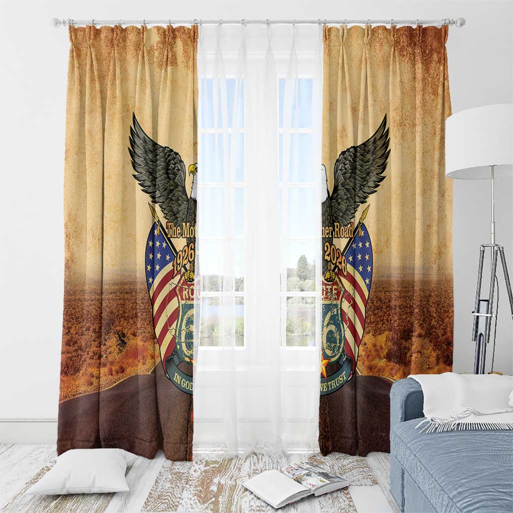 Route 66 Highway United States Window Curtain Mother Road Happy 100th Anniversary Proud - Wonder Print Shop