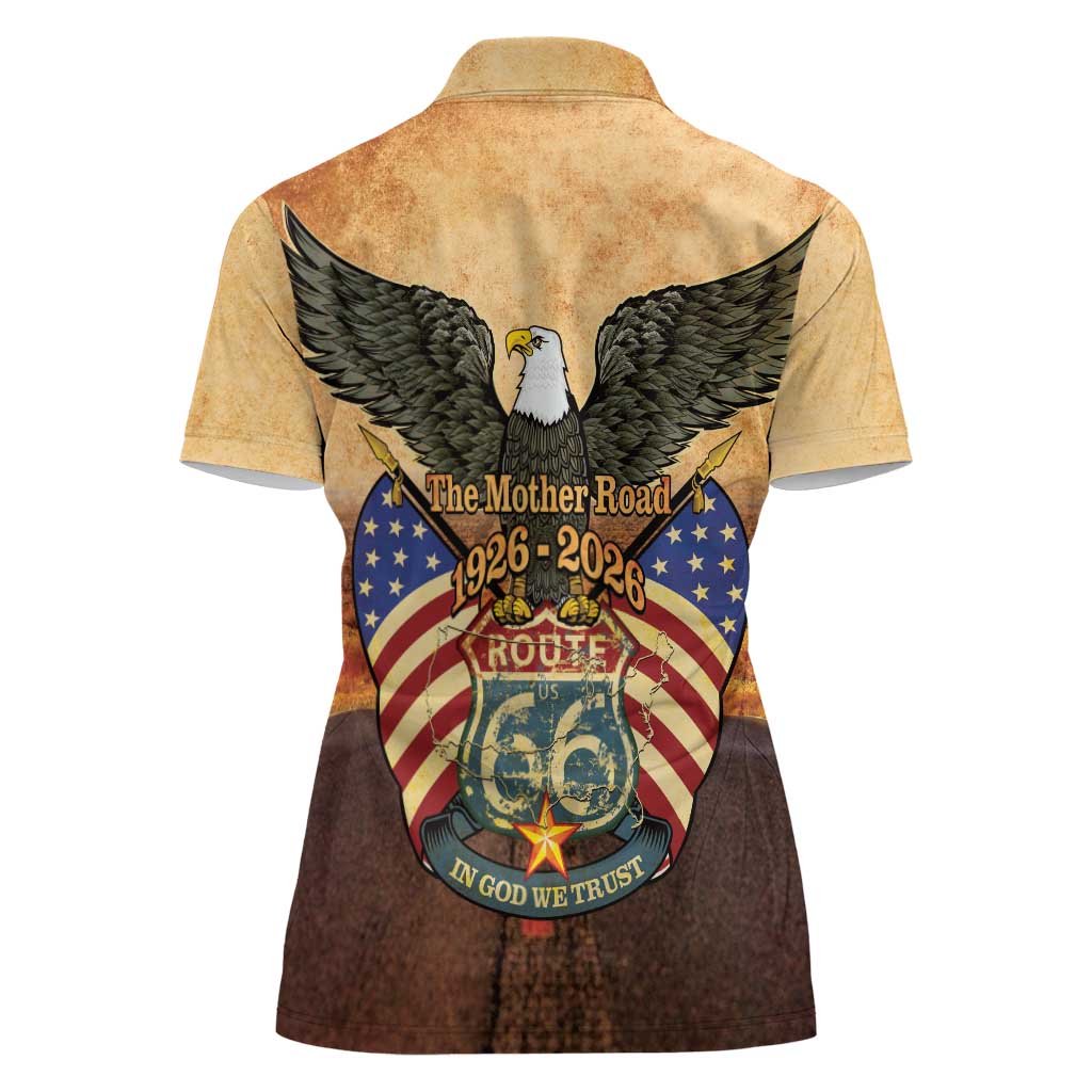 Route 66 Highway United States Women Polo Shirt Mother Road Happy 100th Anniversary Proud - Wonder Print Shop