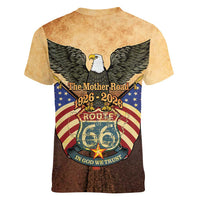 Route 66 Highway United States Women V-Neck T-Shirt Mother Road Happy 100th Anniversary Proud - Wonder Print Shop