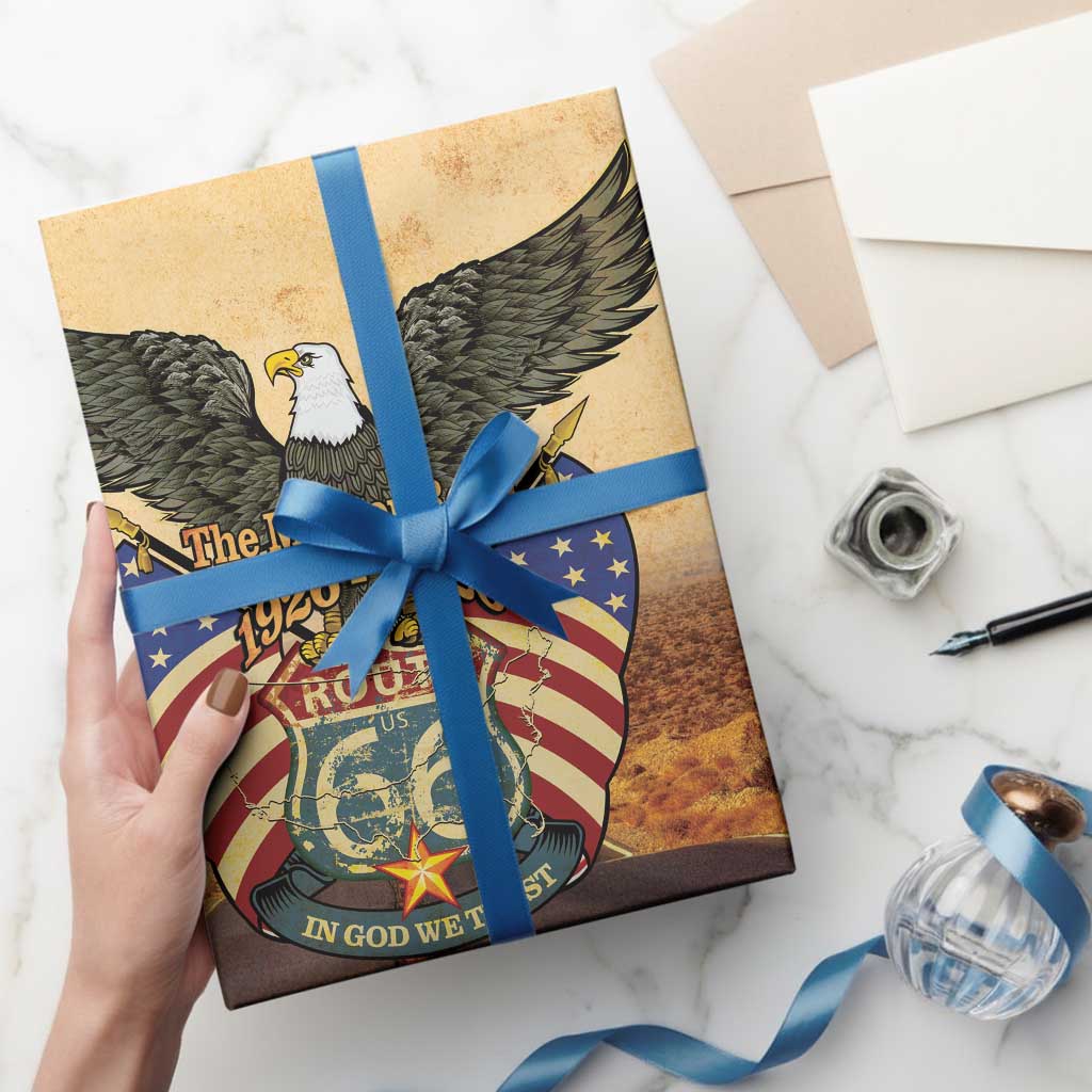 Route 66 Highway United States Wrapping Paper Mother Road Happy 100th Anniversary Proud - Wonder Print Shop