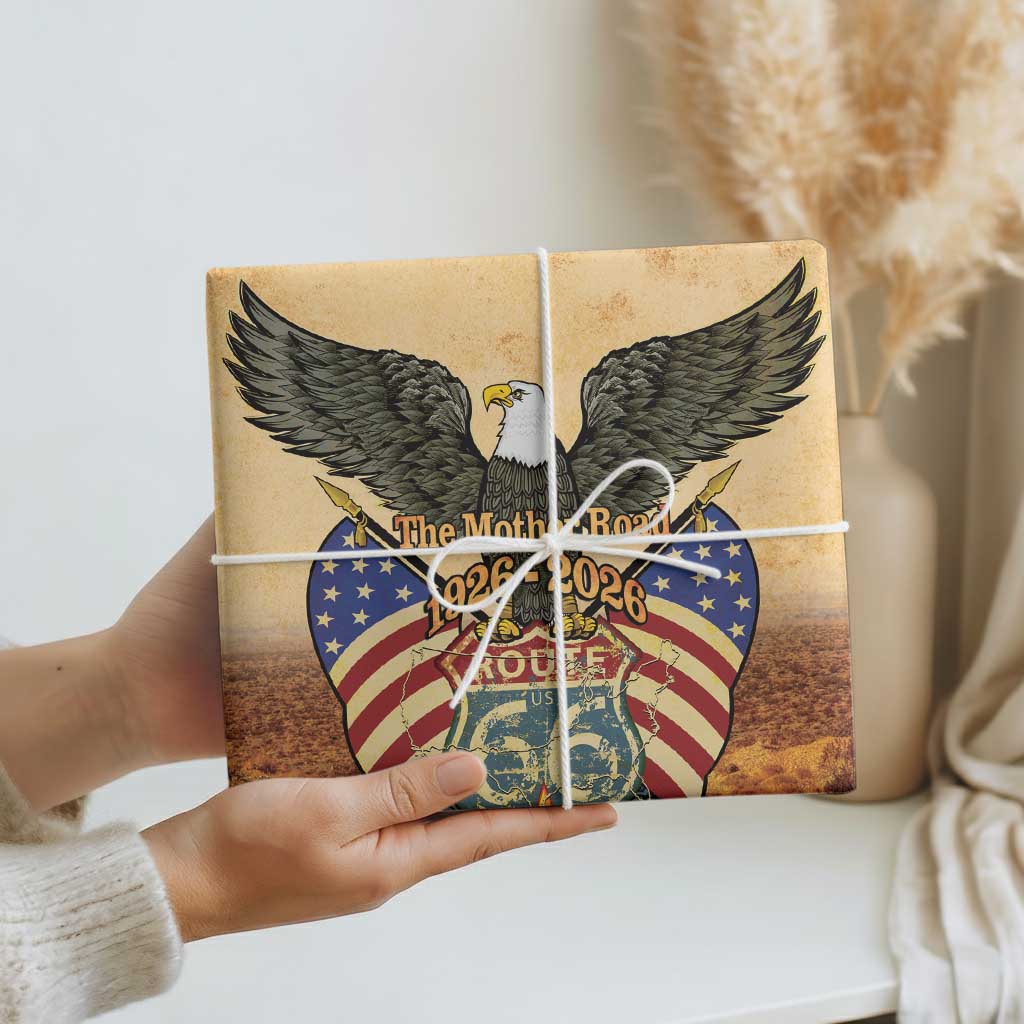 Route 66 Highway United States Wrapping Paper Mother Road Happy 100th Anniversary Proud - Wonder Print Shop