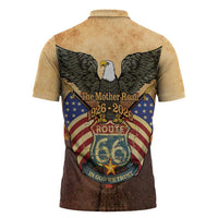 Route 66 Highway United States Zipper Polo Shirt Mother Road Happy 100th Anniversary Proud - Wonder Print Shop