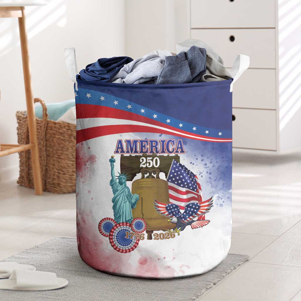United States 4th Of July Laundry Basket 250th Anniversary Liberty Bell - Wonder Print Shop