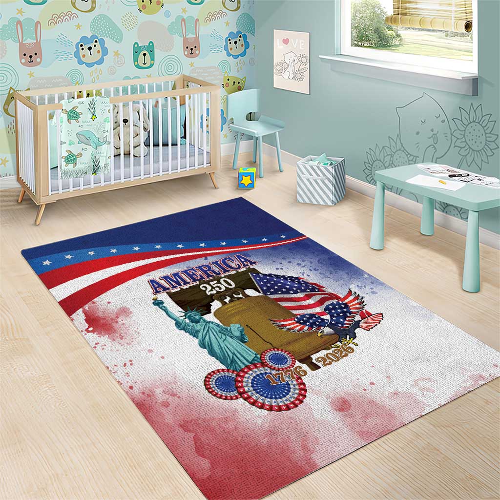 United States 4th Of July Area Rug 250th Anniversary Liberty Bell - Wonder Print Shop