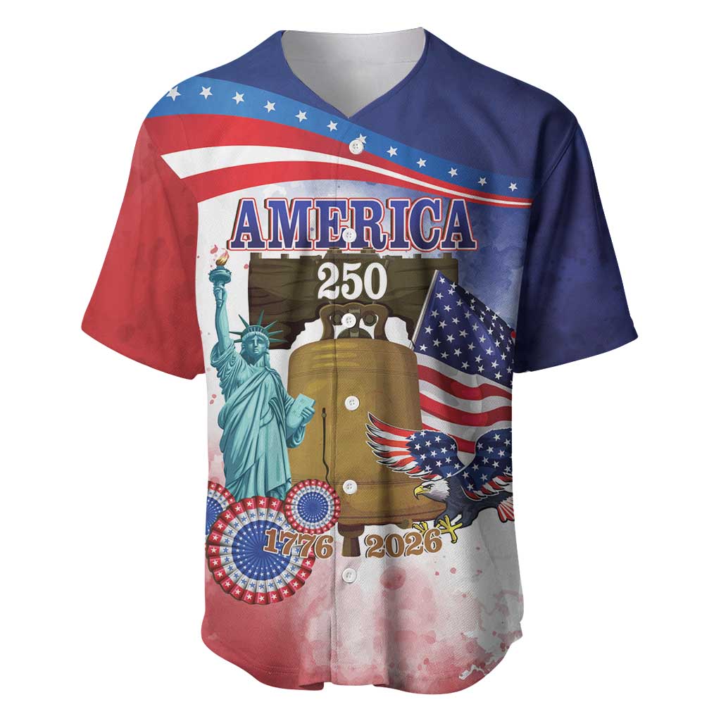 United States 4th Of July Baseball Jersey 250th Anniversary Liberty Bell - Wonder Print Shop