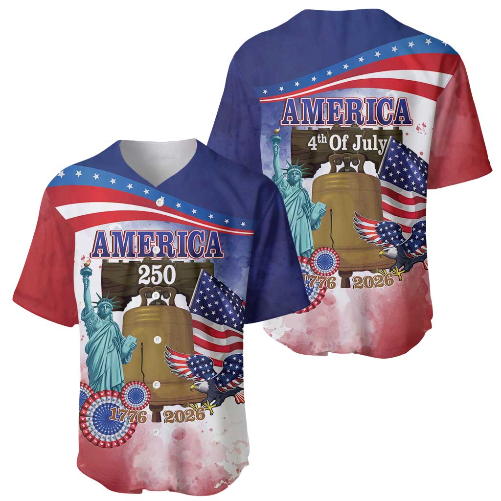 United States 4th Of July Baseball Jersey 250th Anniversary Liberty Bell - Wonder Print Shop