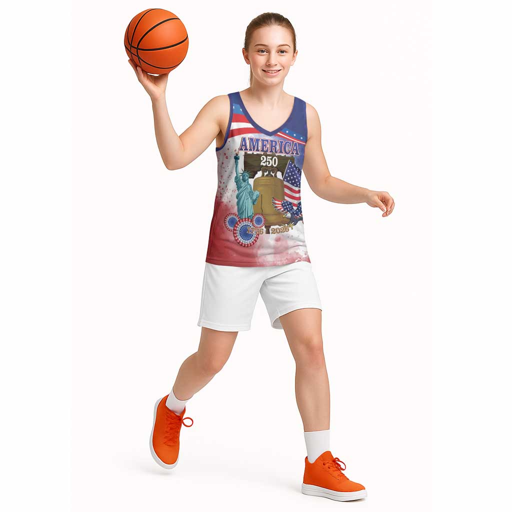 United States 4th Of July Basketball Jersey 250th Anniversary Liberty Bell - Wonder Print Shop