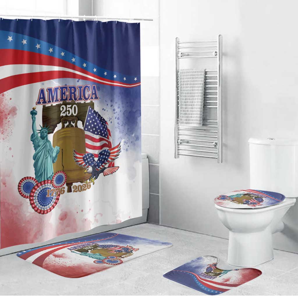 United States 4th Of July Bathroom Set 250th Anniversary Liberty Bell - Wonder Print Shop
