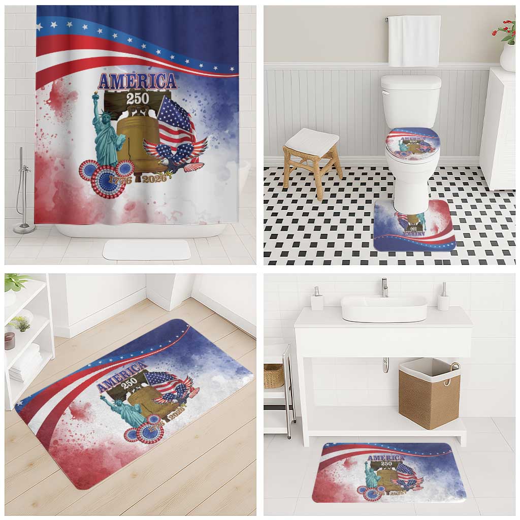 United States 4th Of July Bathroom Set 250th Anniversary Liberty Bell - Wonder Print Shop