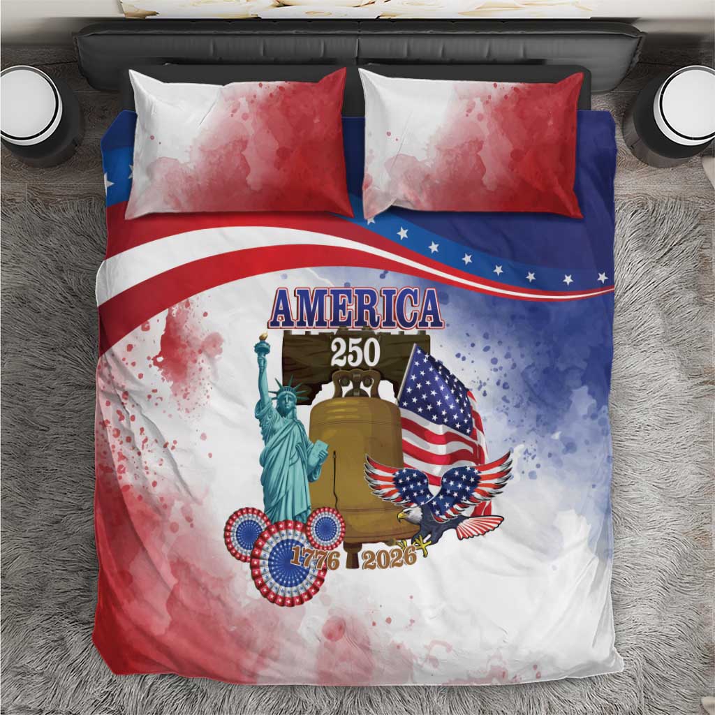 United States 4th Of July Bedding Set 250th Anniversary Liberty Bell - Wonder Print Shop