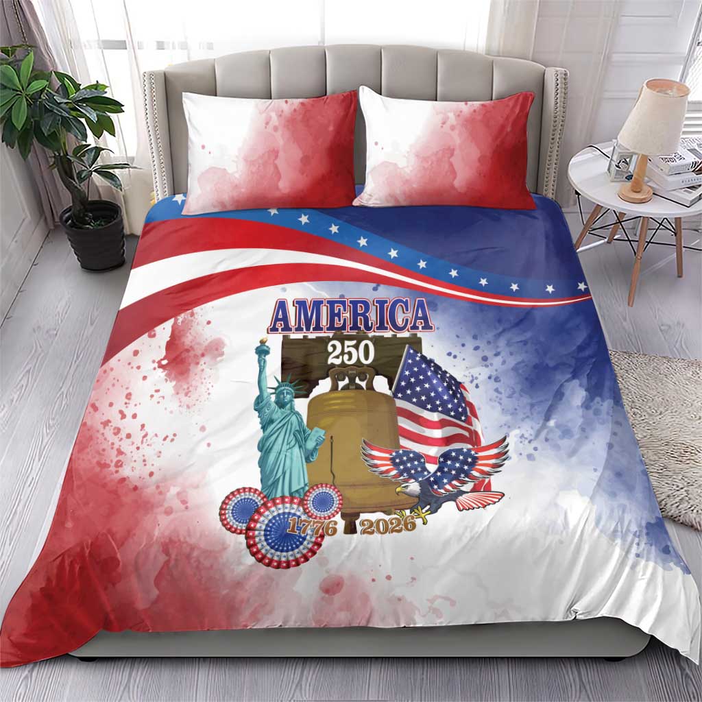 United States 4th Of July Bedding Set 250th Anniversary Liberty Bell - Wonder Print Shop