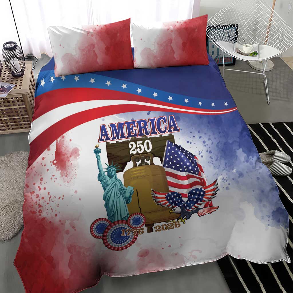 United States 4th Of July Bedding Set 250th Anniversary Liberty Bell - Wonder Print Shop