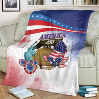 United States 4th Of July Blanket 250th Anniversary Liberty Bell - Wonder Print Shop