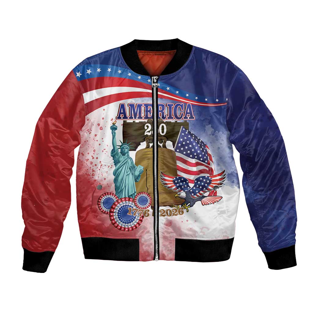 United States 4th Of July Bomber Jacket 250th Anniversary Liberty Bell - Wonder Print Shop