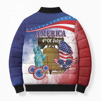 United States 4th Of July Bomber Puffer Jacket 250th Anniversary Liberty Bell - Wonder Print Shop
