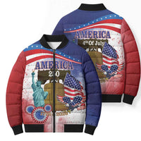 United States 4th Of July Bomber Puffer Jacket 250th Anniversary Liberty Bell - Wonder Print Shop