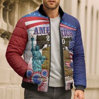 United States 4th Of July Bomber Puffer Jacket 250th Anniversary Liberty Bell - Wonder Print Shop
