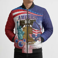 United States 4th Of July Bomber Puffer Jacket 250th Anniversary Liberty Bell - Wonder Print Shop