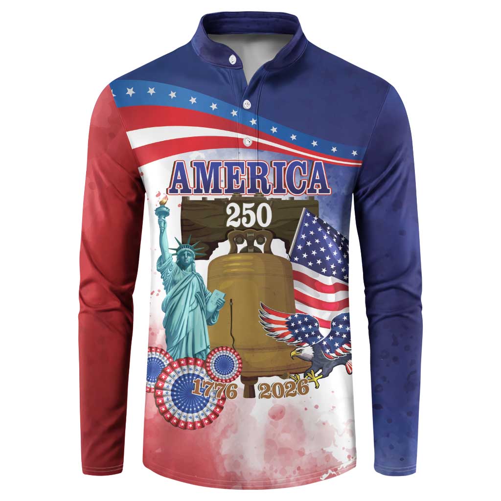 United States 4th Of July Button Sweatshirt 250th Anniversary Liberty Bell - Wonder Print Shop