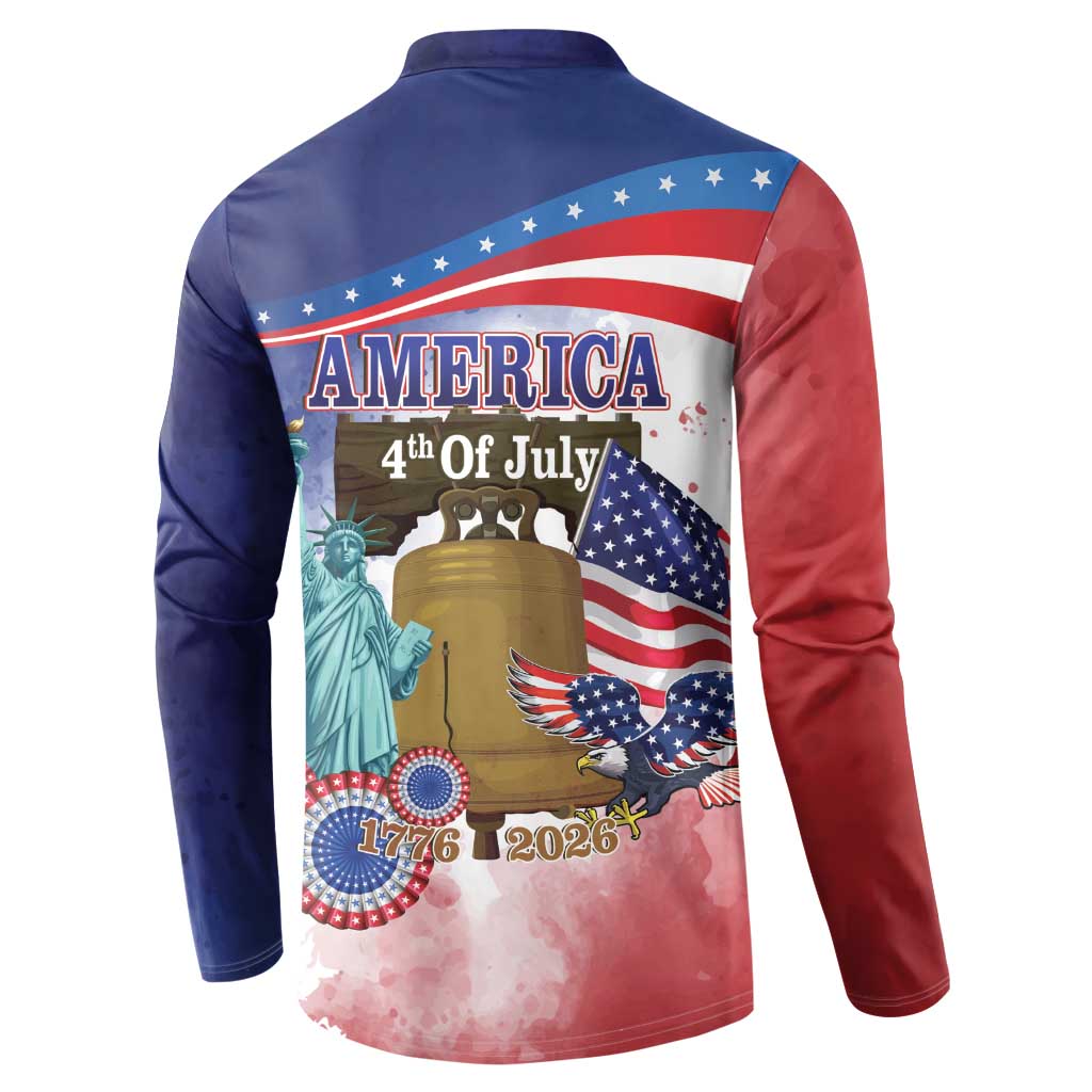United States 4th Of July Button Sweatshirt 250th Anniversary Liberty Bell - Wonder Print Shop