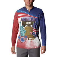 United States 4th Of July Button Sweatshirt 250th Anniversary Liberty Bell - Wonder Print Shop