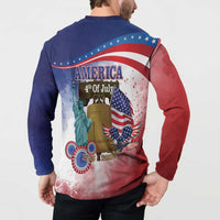 United States 4th Of July Button Sweatshirt 250th Anniversary Liberty Bell - Wonder Print Shop