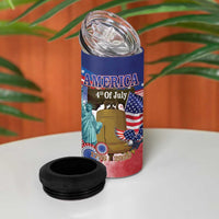 United States 4th Of July 4 in 1 Can Cooler Tumbler 250th Anniversary Liberty Bell - Wonder Print Shop