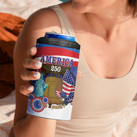 United States 4th Of July 4 in 1 Can Cooler Tumbler 250th Anniversary Liberty Bell - Wonder Print Shop