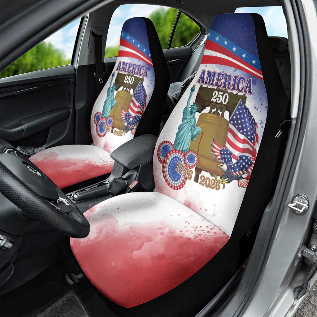 United States 4th Of July Car Seat Cover 250th Anniversary Liberty Bell - Wonder Print Shop