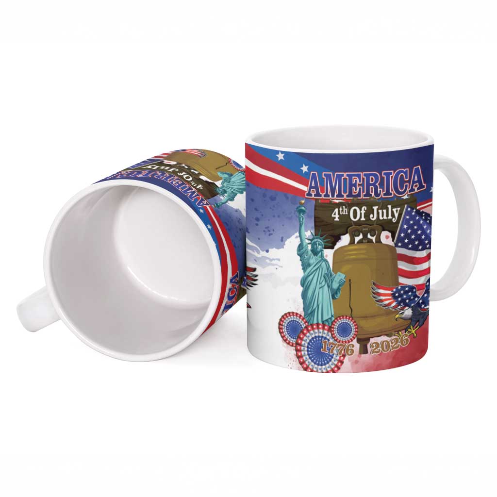 United States 4th Of July Ceramic Mug 250th Anniversary Liberty Bell - Wonder Print Shop
