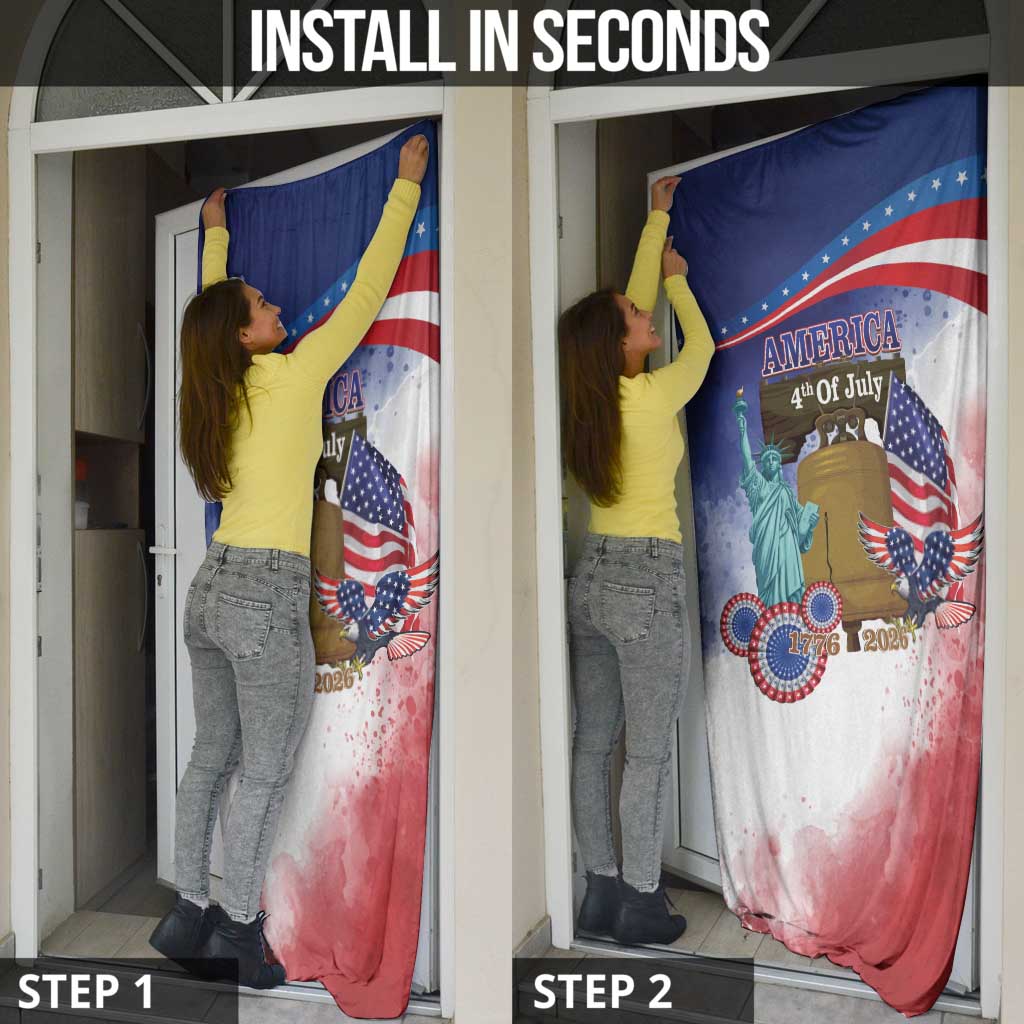 United States 4th Of July Door Cover 250th Anniversary Liberty Bell - Wonder Print Shop
