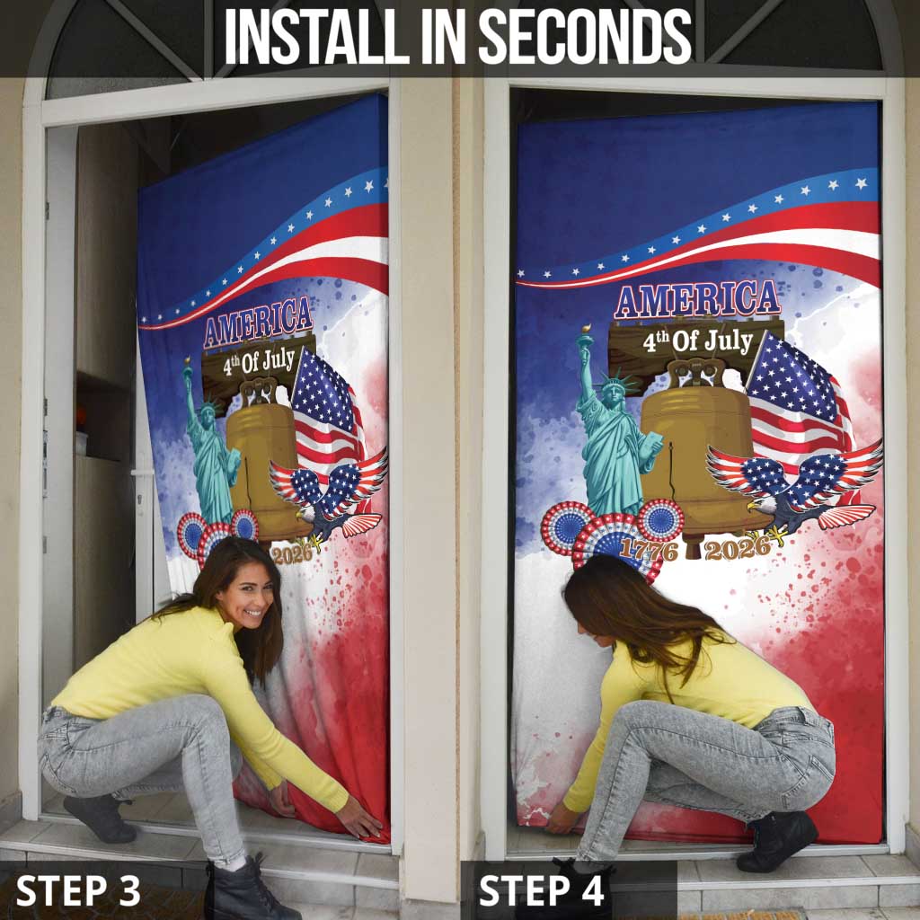 United States 4th Of July Door Cover 250th Anniversary Liberty Bell - Wonder Print Shop