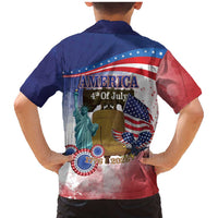 United States 4th Of July Family Matching Mermaid Dress and Hawaiian Shirt 250th Anniversary Liberty Bell - Wonder Print Shop