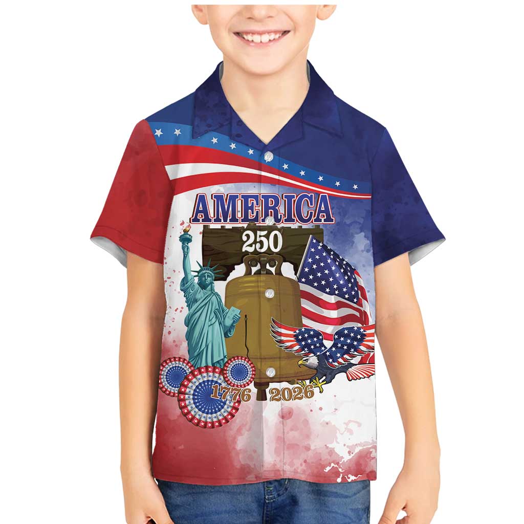 United States 4th Of July Family Matching Mermaid Dress and Hawaiian Shirt 250th Anniversary Liberty Bell - Wonder Print Shop