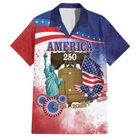 United States 4th Of July Family Matching Off Shoulder Short Dress and Hawaiian Shirt 250th Anniversary Liberty Bell - Wonder Print Shop