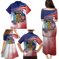 United States 4th Of July Family Matching Puletasi and Hawaiian Shirt 250th Anniversary Liberty Bell - Wonder Print Shop