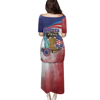 United States 4th Of July Family Matching Puletasi and Hawaiian Shirt 250th Anniversary Liberty Bell - Wonder Print Shop