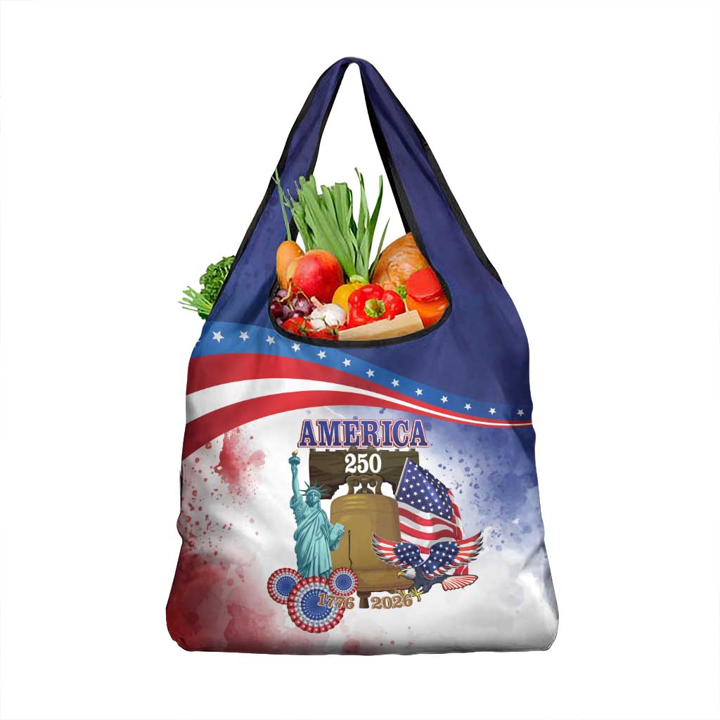 United States 4th Of July Grocery Bag 250th Anniversary Liberty Bell - Wonder Print Shop