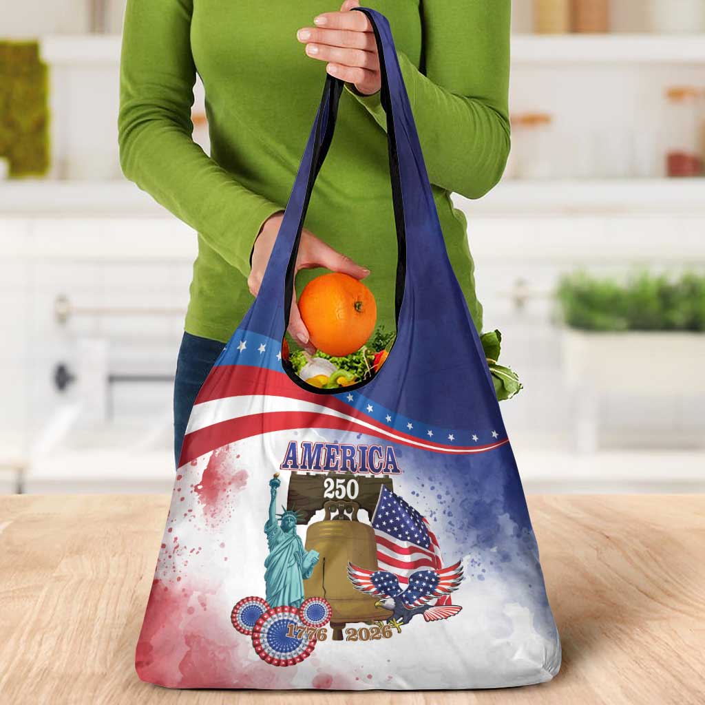 United States 4th Of July Grocery Bag 250th Anniversary Liberty Bell - Wonder Print Shop